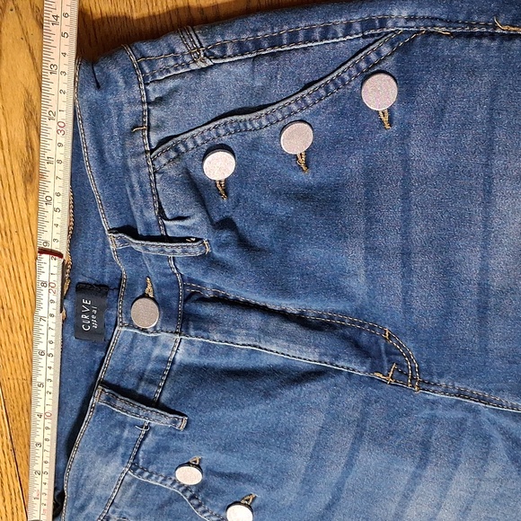CURVE APPEAL Jeans Womens 8 X 29 BOOT BOOTCUT CUT Preowned BUTTONS - Picture 6 of 8